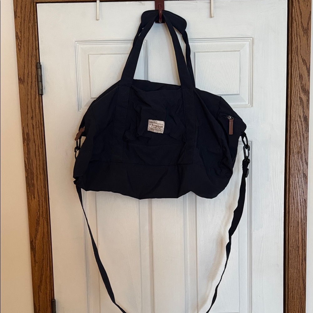 Barbour Navy Blue duffle bag